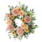 22&#x22; Soft Pink &#x26; Yellow Rose &#x26; Peony Spring Wreath by Ashland&#xAE;
